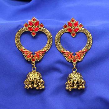 Red jhumkas 2