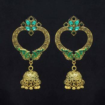 Green jhumkas 1