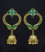 Green jhumkas