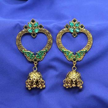 Green jhumkas 2