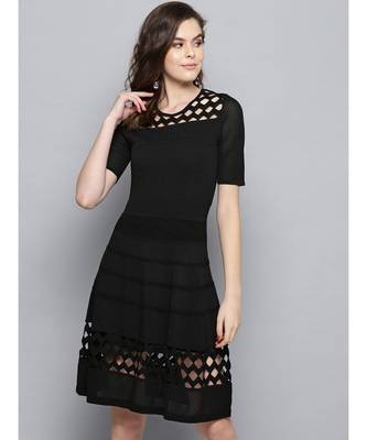 Label Ritu Kumar Black Label Half Sleeves Short Dress 1