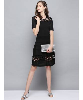 Label Ritu Kumar Black Label Half Sleeves Short Dress 3