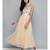 Label Ritu Kumar Off White Halter Neck Sleeveless Long Dress