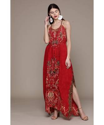 Label Ritu Kumar Red Label Sleeveless Strappy Long Dress 2
