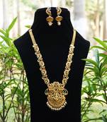 Multicolour Lakshmi long necklace wedding necklace set