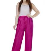 Pink plain rayon palazzo pants