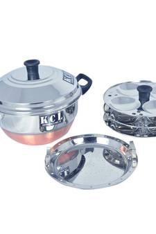 KCL Idly maker cum steamer copper bottom 12 idly