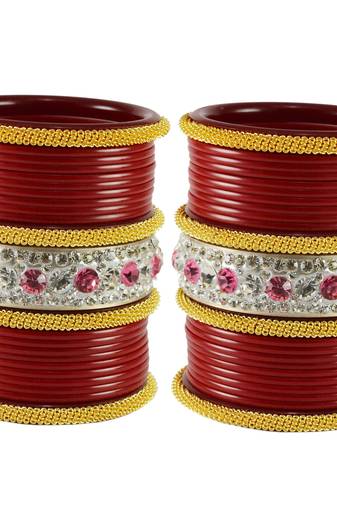 Designer Bangles Color Red
