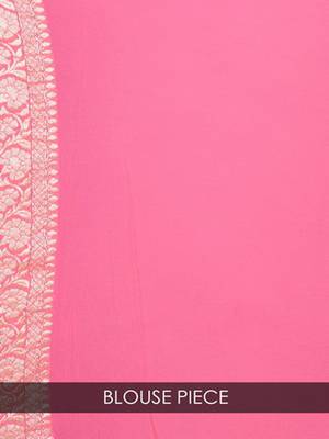 Multicolor Pure Chiffon Banarasi Silk Saree 3