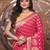 Coral Color Pure Chiffon Banarasi Silk Saree