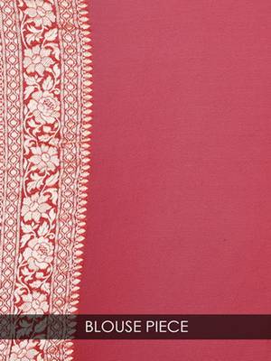 Maroon Pure Chiffon Banarasi Silk Saree 3