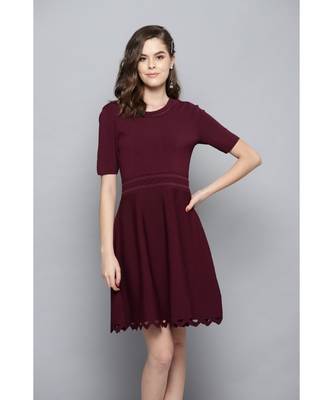  Red Label Half Sleeves Short Dress by LABEL 1