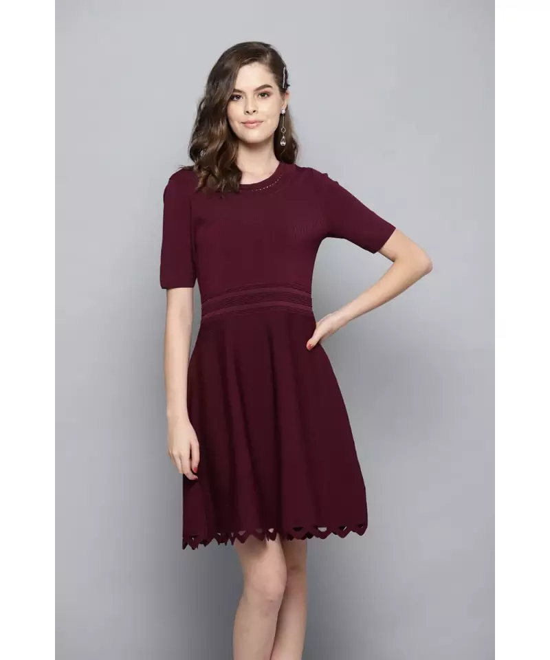 Label Ritu Kumar Red Label Half Sleeves Short Dress