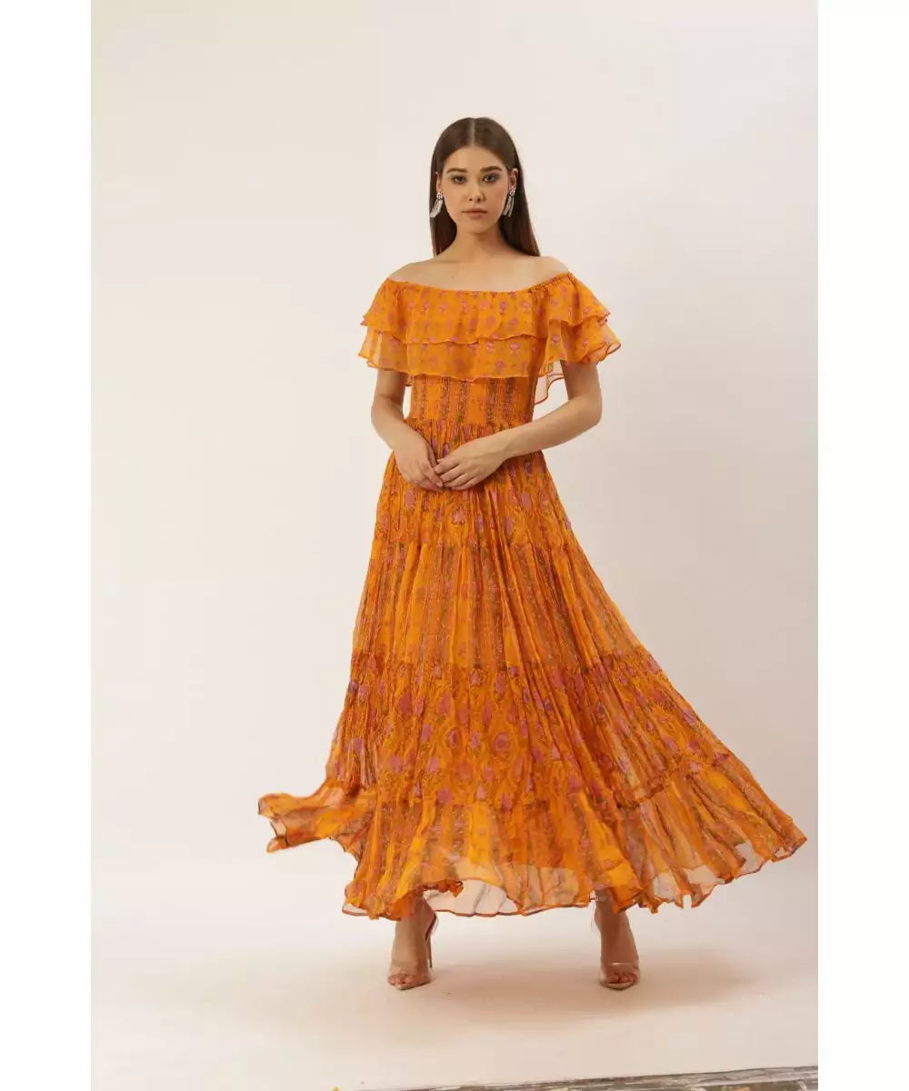 open lace back dress RI Ritu Kumar Fuchsia & Orange Embroidered Anarkali Suit Set  Saris and  Things