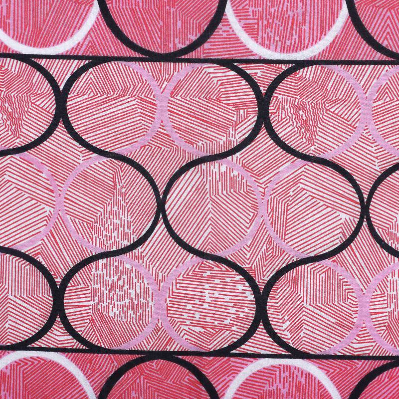 red Cotton Printed Pillow Cover Set of 3 (6 Pieces)27"x17" AJ Home