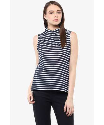 Be In Line Striped Turtle Neck Top 1