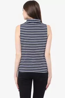 Be In Line Striped Turtle Neck Top