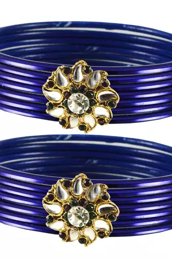 Fashionable Bangles Color Dark Blue