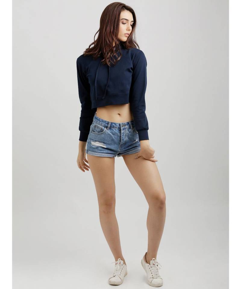 Believe Me In Hooded Crop Top