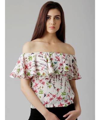 Feel The Burn Floral Bardot Top 1