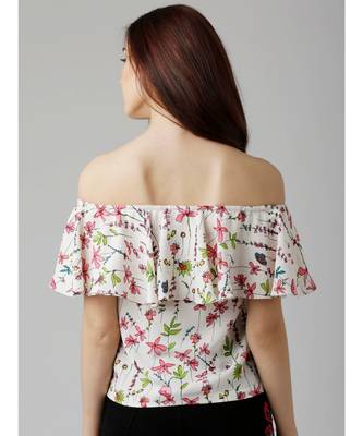 Feel The Burn Floral Bardot Top 4