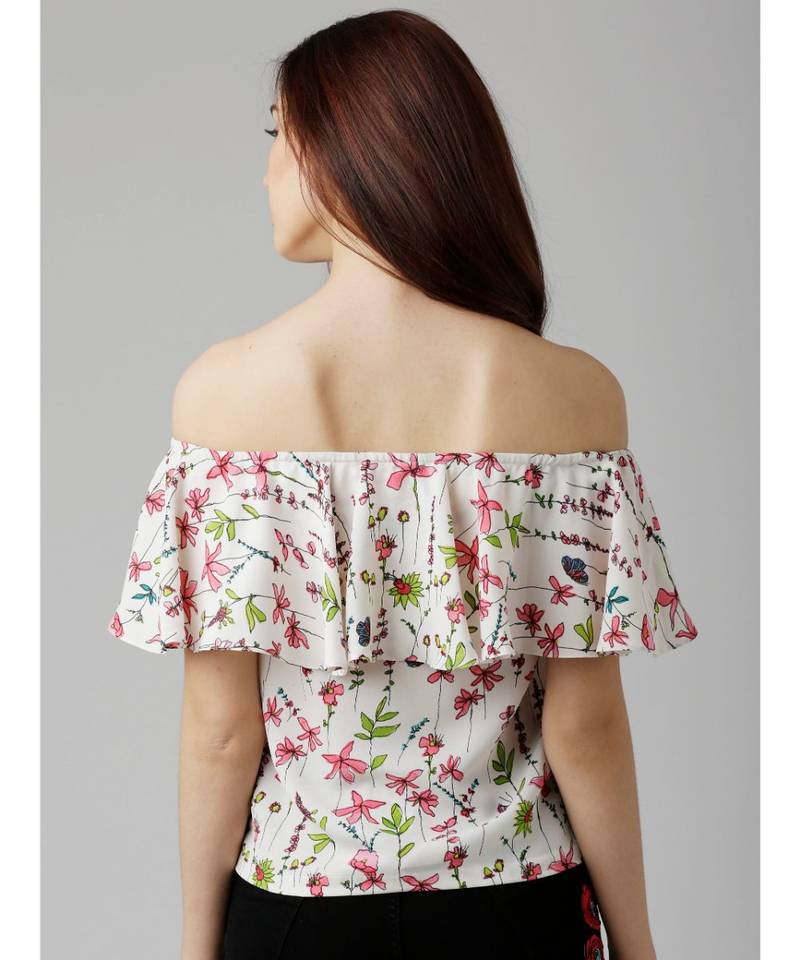 Feel The Burn Floral Bardot Top