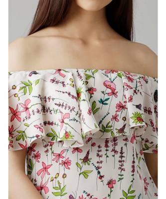 Feel The Burn Floral Bardot Top 5