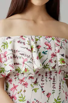 Feel The Burn Floral Bardot Top