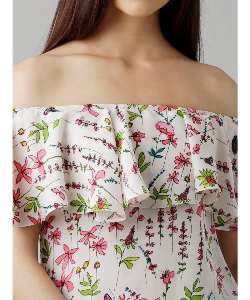 Feel The Burn Floral Bardot Top