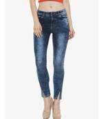 Slant Cut High Rise Brim Jeans