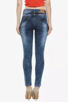 Slant Cut High Rise Brim Jeans