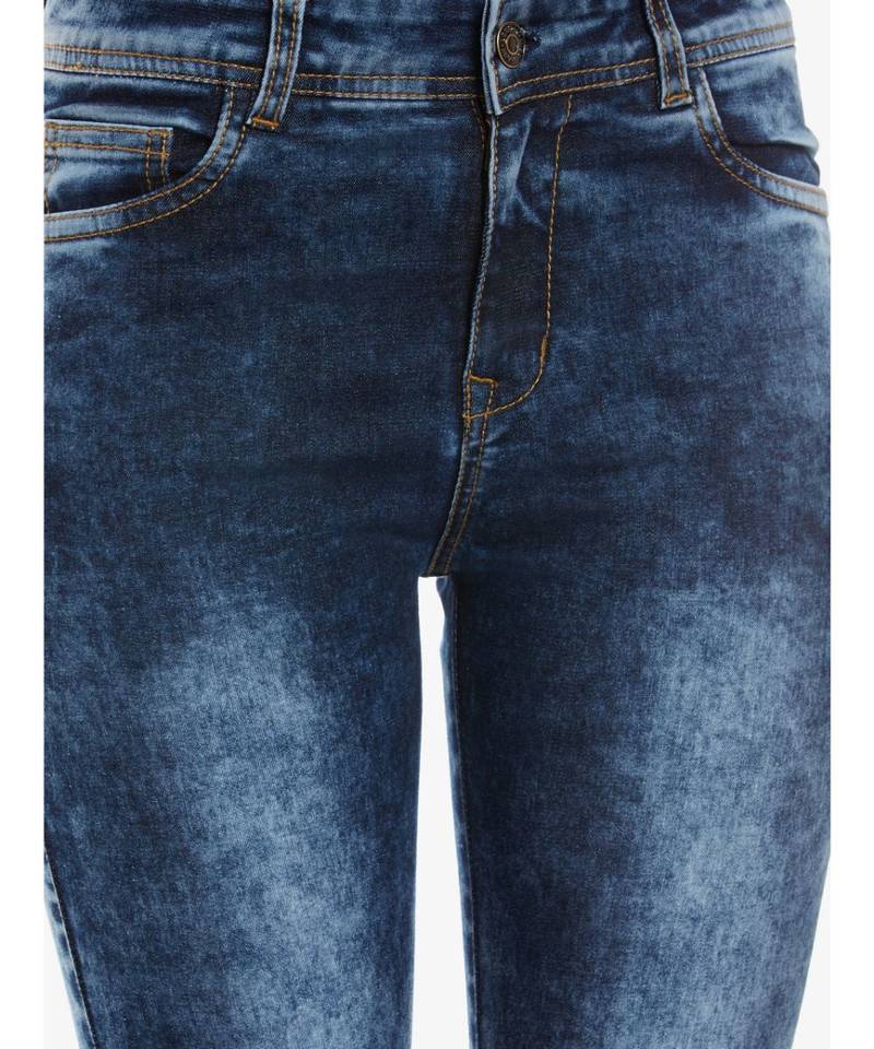 Slant Cut High Rise Brim Jeans