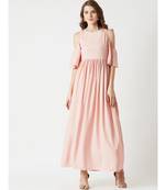 Breezy Meadow Cold Shoulder Maxi Dress