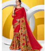 Party wear attractive Look printed Lace Border  work saree