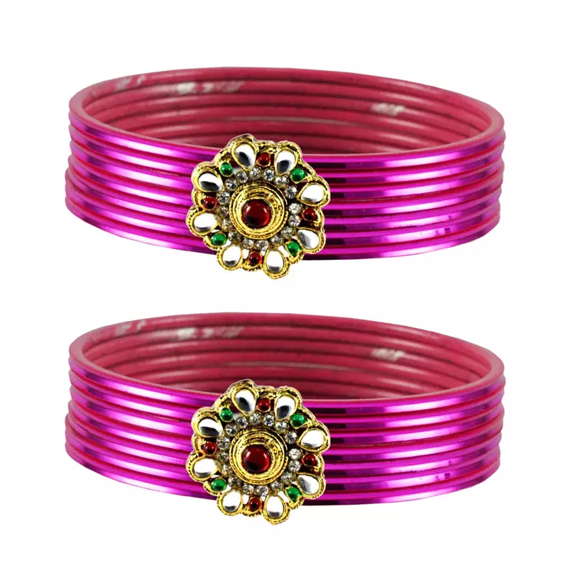 Fashionable Bangles Color Dark Rani