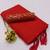 Red plain chanderi silk saree with blouse