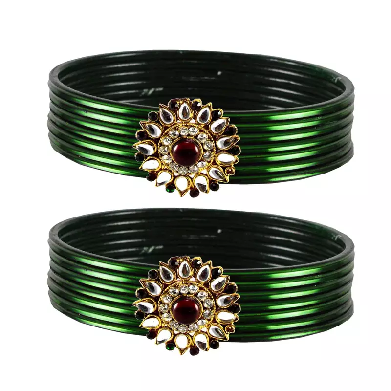 Unique Bangles Color Dark Green