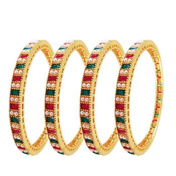 Gold cubic zirconia bangles-and-bracelets 1