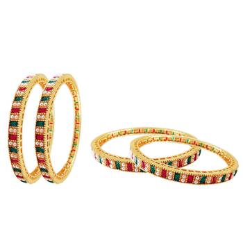 Gold cubic zirconia bangles-and-bracelets 3