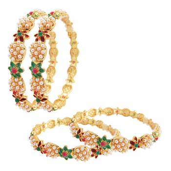 Gold cubic zirconia bangles-and-bracelets 3