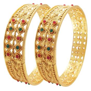 Gold cubic zirconia bangles-and-bracelets 1