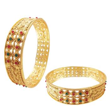Gold cubic zirconia bangles-and-bracelets 3
