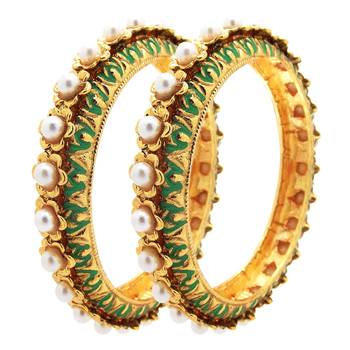 Gold cubic zirconia bangles-and-bracelets 1