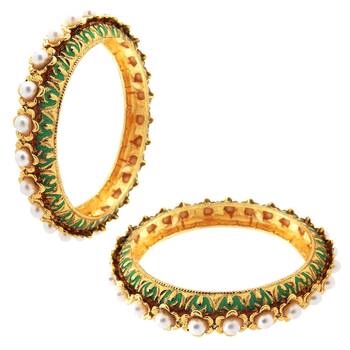 Gold cubic zirconia bangles-and-bracelets 3