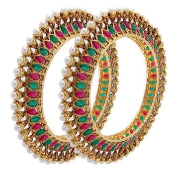 Gold cubic zirconia bangles-and-bracelets 1