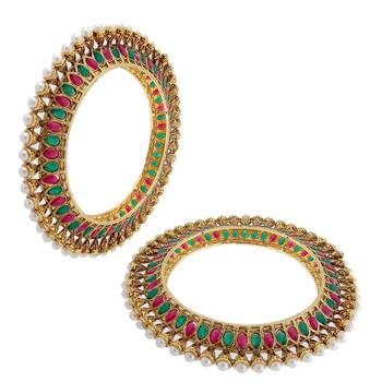 Gold cubic zirconia bangles-and-bracelets 3