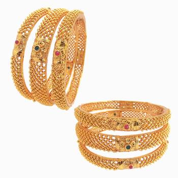 Gold cubic zirconia bangles-and-bracelets 3
