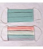 Pastels Cotton Reusable Mask- Set of two