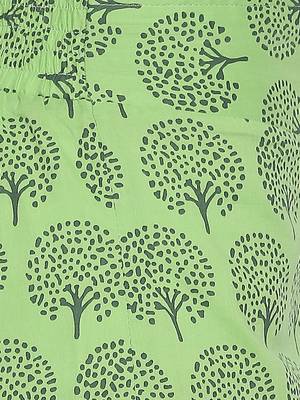 Green printed cotton palazzo-pants 5