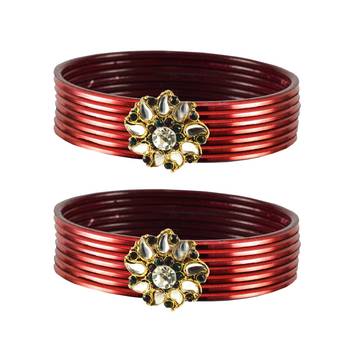 Designer Bangles Color Red 1